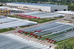 A Wind Turbine Blade Production Base in Yancheng