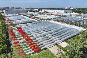 A Wind Turbine Blade Production Base in Yancheng