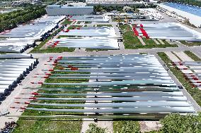 A Wind Turbine Blade Production Base in Yancheng