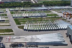 A Wind Turbine Blade Production Base in Yancheng