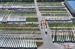 A Wind Turbine Blade Production Base in Yancheng