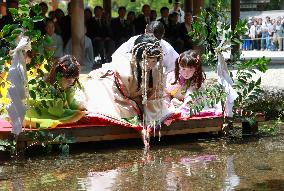 Ritual for Aoi festival in Kyoto
