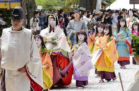 Ritual for Aoi festival in Kyoto