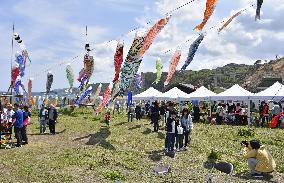 Carp streamers in quake-hit Ishikawa Pref. city