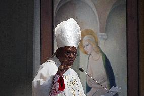 Cardinal Elector Fridolin Ambongo Besungu Celebrates A Mass - Rome
