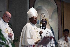 Cardinal Elector Fridolin Ambongo Besungu Celebrates A Mass - Rome