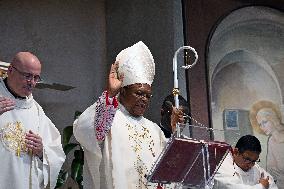 Cardinal Elector Fridolin Ambongo Besungu Celebrates A Mass - Rome