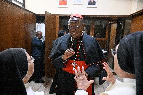Cardinal Elector Fridolin Ambongo Besungu Celebrates A Mass - Rome
