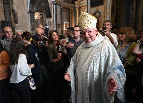 Cardinal Jean-Marc Aveline Celebrates a Mass - Rome