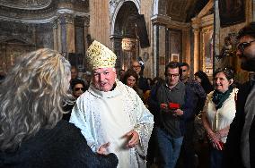 Cardinal Jean-Marc Aveline Celebrates a Mass - Rome