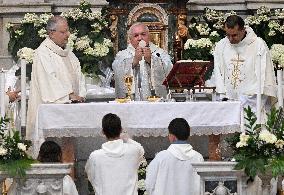 Cardinal Jean-Marc Aveline Celebrates a Mass - Rome