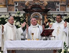 Cardinal Jean-Marc Aveline Celebrates a Mass - Rome