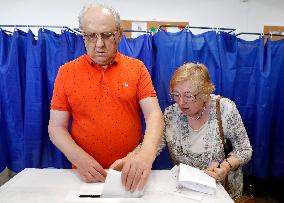 Romanian Presidential Election Rerun Voting - Bucharest