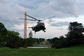 resident Donald J Trump returns to the White House