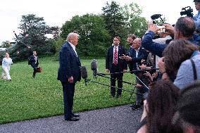 resident Donald J Trump returns to the White House
