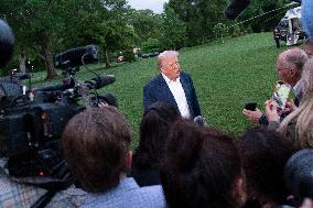 resident Donald J Trump returns to the White House