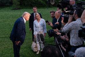 resident Donald J Trump returns to the White House