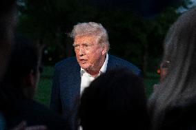resident Donald J Trump returns to the White House