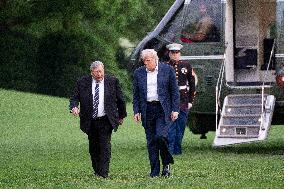 resident Donald J Trump returns to the White House
