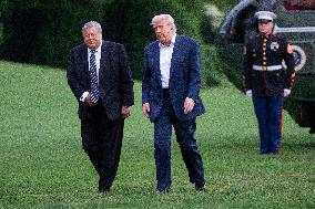 resident Donald J Trump returns to the White House