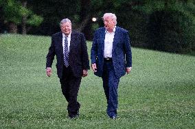 resident Donald J Trump returns to the White House