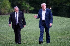 resident Donald J Trump returns to the White House