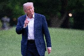 resident Donald J Trump returns to the White House