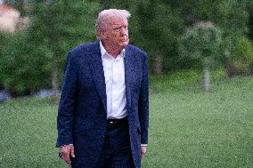 resident Donald J Trump returns to the White House