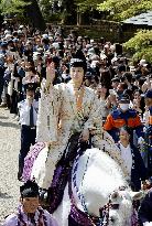 INI member Ozaki plays Yoshitsune in Iwate festival
