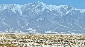 Snowfall in Zhangye