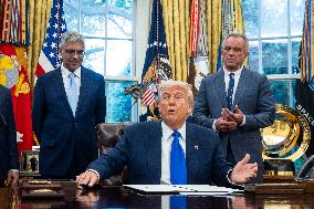 President Trump signs executive orders at White House