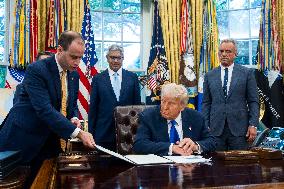 President Trump signs executive orders at White House