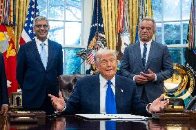 President Trump signs executive orders at White House