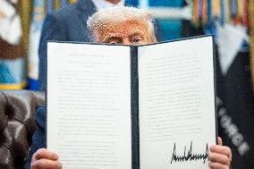 President Trump signs executive orders at White House