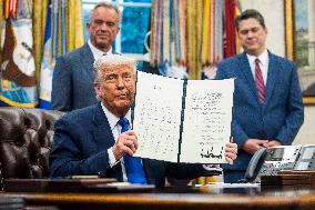 President Trump signs executive orders at White House