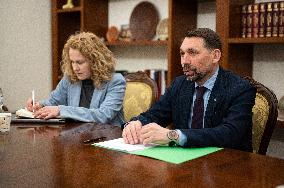 Mykola Tochytskyi meets with Director General of Swedish Radio Cilla Benko