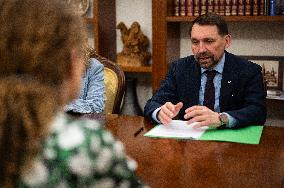 Mykola Tochytskyi meets with Director General of Swedish Radio Cilla Benko