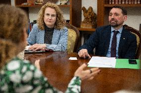 Mykola Tochytskyi meets with Director General of Swedish Radio Cilla Benko