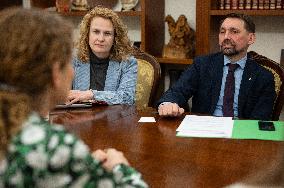 Mykola Tochytskyi meets with Director General of Swedish Radio Cilla Benko