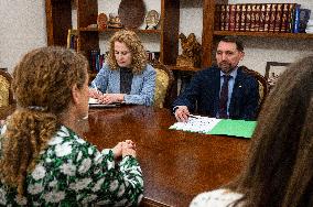 Mykola Tochytskyi meets with Director General of Swedish Radio Cilla Benko