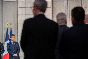 Macron And Berdimuhamedow Attend Agreement Ceremony At Elysee - Paris