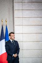 Macron And Berdimuhamedow Attend Agreement Ceremony At Elysee - Paris