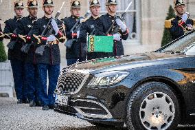 Macron Hosts Berdymukhamedo For Working Dinner At Elysee - Paris