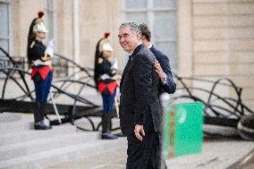 Macron Hosts Berdymukhamedo For Working Dinner At Elysee - Paris
