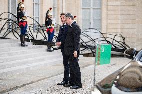 Macron Hosts Berdymukhamedo For Working Dinner At Elysee - Paris