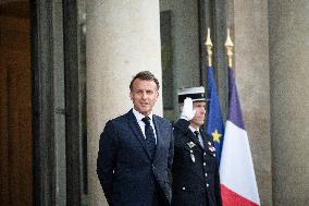 Macron Hosts Berdymukhamedo For Working Dinner At Elysee - Paris