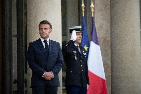 Macron Hosts Berdymukhamedo For Working Dinner At Elysee - Paris