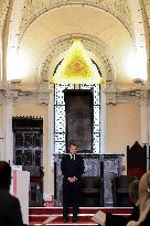 President Macron Delivers A Speech At The Grande Loge Of France - Paris