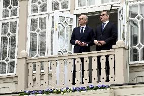 Prime Minister Luc Frieden of Luxembourg visiting