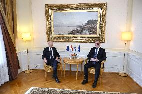 Prime Minister Luc Frieden of Luxembourg visiting